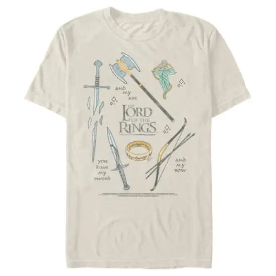 Men's Lord of the Rings Fellowship of the Ring You Have My Sword and My Bow and My Axe T-Shirt image {3}