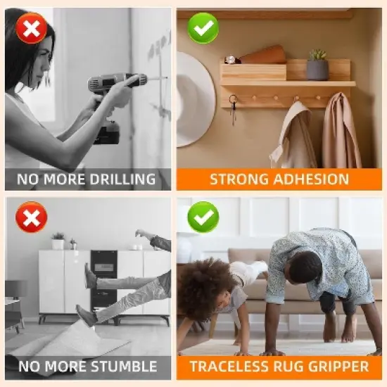 Deli Double Sided Tape Heavy Duty, Nano Tape, Double Sided Mounting Tape, Clear Adhesive Tape for Hanging Picture, Photo Deco. image {5}