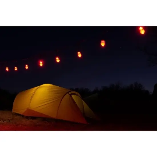 24ct Caf&eacute; Outdoor String Lights Integrated LED Bulb - Black Wire - Enbrighten image {3}