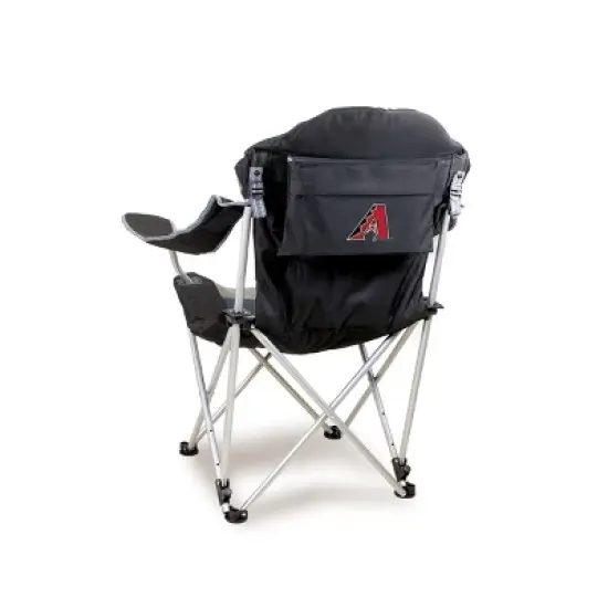 MLB Arizona Diamondbacks Reclining Camp Chair - Black with Gray Accents image {3}