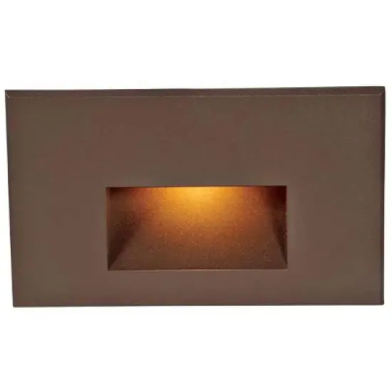 WAC LEDme 5" Wide Bronze Horizontal Amber LED Step Light image {1}