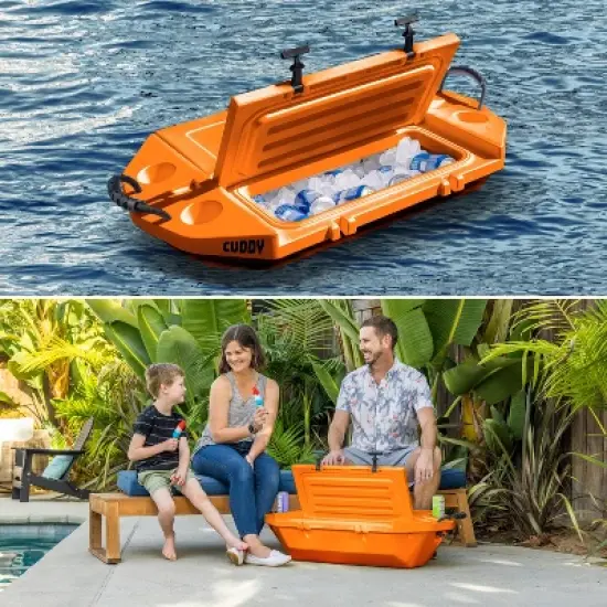 Cuddy Floating Cooler and Dry Storage Vessel - 40QT - Amphibious Hard Shell Design image {3}