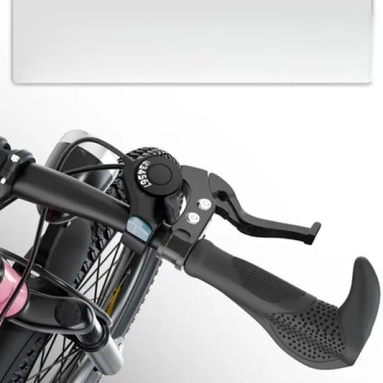 DSVIMOY 20 Inch Kids Mountain Bike for Boys & Girls Ages 7-12, 7-Speed Gears, Silver&Pink, 54.6"*20.7"*35" image {4}