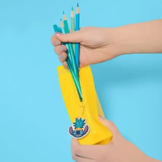 Disney Stitch Printed Silicone Carton Pencil Pouch, School Supplies image {2}