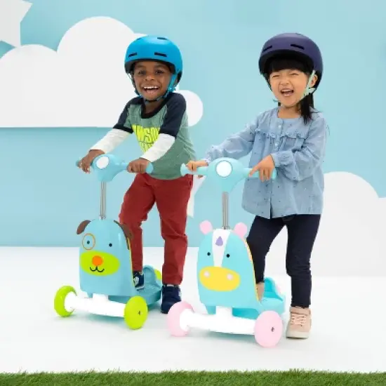 Skip Hop Kids' 3-in-1 Ride On Scooter and Wagon Toy - Dog image {9}