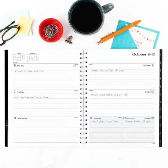 Mead 2025-2026 11"x9.375" Basic Large Black Planner image {1}