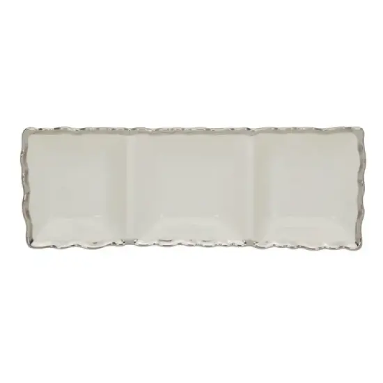 Certified International Regency 3 Section Tray Silver image {3}