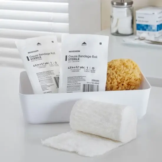 McKesson Gauze Bandage Rolls, 4 1/2 in x 3 1/10 yds, 1 Count image {3}