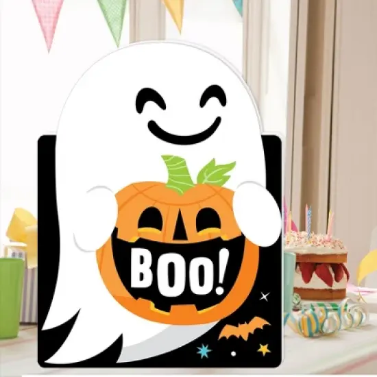 Big Dot of Happiness You've Been Booed - Ghost Halloween Giant Greeting Card - Big Shaped Jumborific Card - 16.5 x 22 inches image {1}