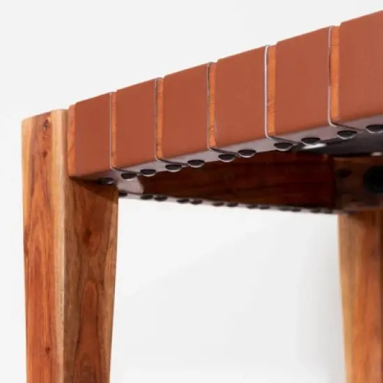 Balka Woven Leather Bench Brown - South Shore image {5}