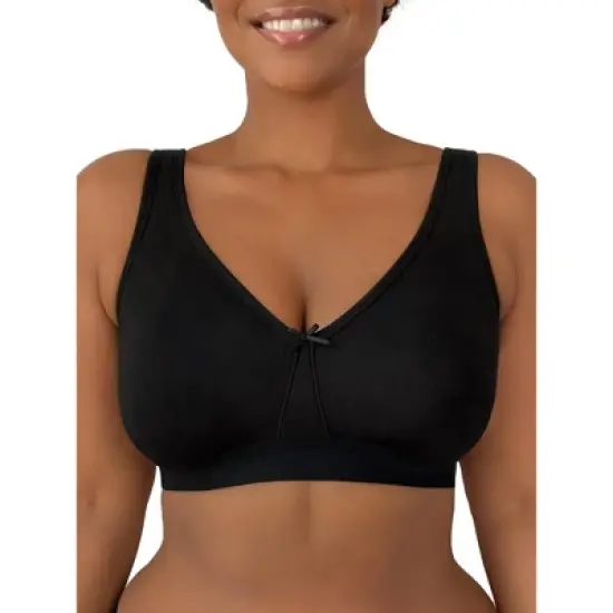 Fit For Me by Fruit of the Loom Womens Plus Size Beyond Soft Cotton Wireless Bra image {9}