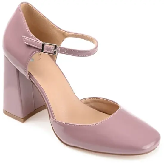 Journee Collection Womens Hesster Mary Jane Mid Block Heel Square Toe Pumps image {11}