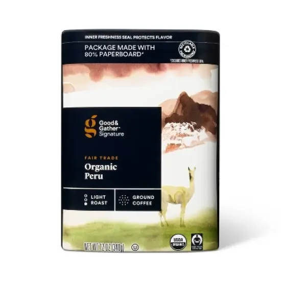 Signature Organic Peruvian Light Roast Ground Coffee - 12oz - Good & Gather&trade; image {4}