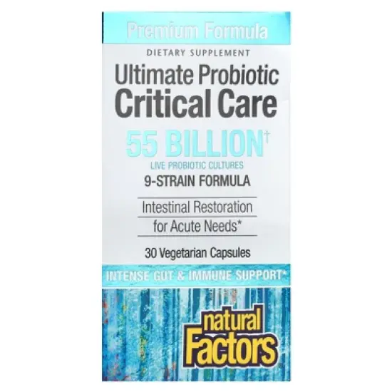 Natural Factors Ultimate Probiotic, Critical Care, 55 Billion, 30 Vegetarian Capsules image {3}