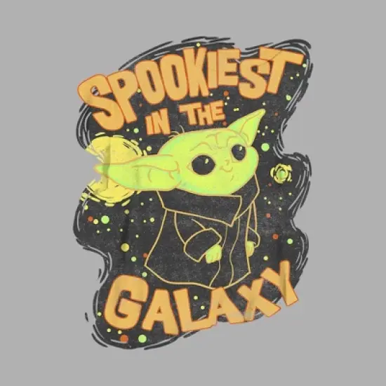 Boy's Star Wars The Mandalorian Halloween Grogu Spookiest in Galaxy T-Shirt image {1}