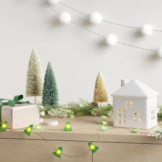 20ct LED Battery Operated Christmas Tree Dew Drop Lights Warm White with Silver Wire - Wondershop&trade; image {1}