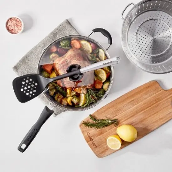 Cuisinart Preferred Pan 4pc Cookware Set Matte Black: Nonstick Ceramic, Dishwasher-Safe, Induction Compatible, Lifetime Warranty image {7}