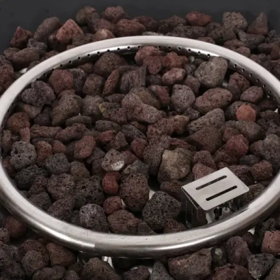 Holmwood Outdoor 40000 BTU Light Weight Concrete Square Fire Pit Dark Gray - Christopher Knight Home image {7}