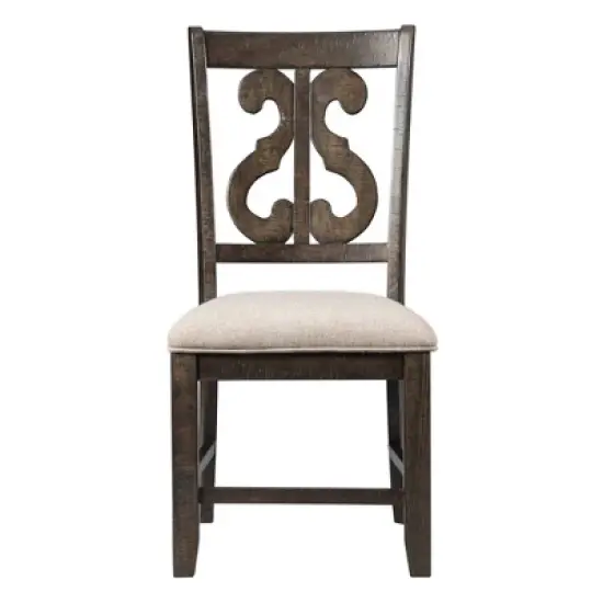 Stanford Wooden Swirl Back Chair Brown - Picket House Furnishings image {1}