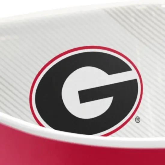 NCAA Georgia Bulldogs Serving Bowl: Melamine Rounded Square Dish image {2}