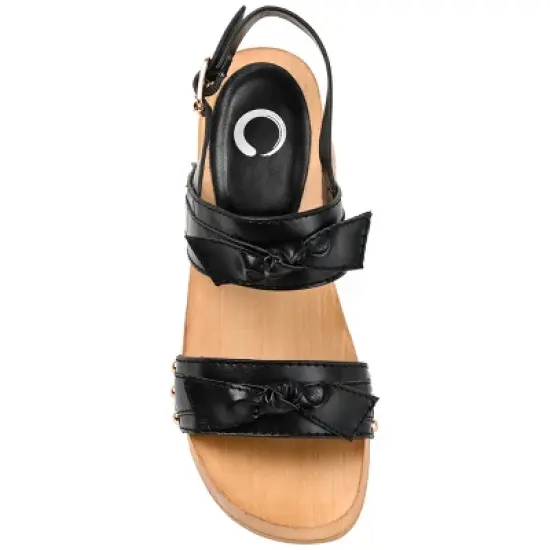 Journee Collection Womens Tia Double Bow Accent Clog Sandals image {3}