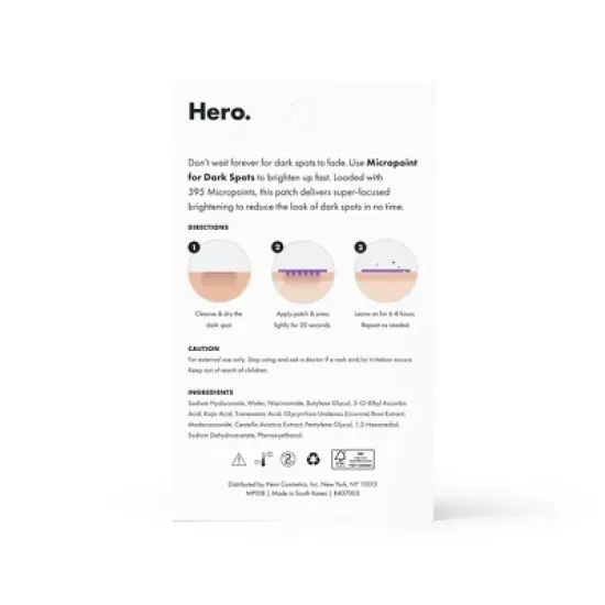 Hero Cosmetics Mighty Acne Patch Micropoint for Dark Spots - 8 patches image {3}