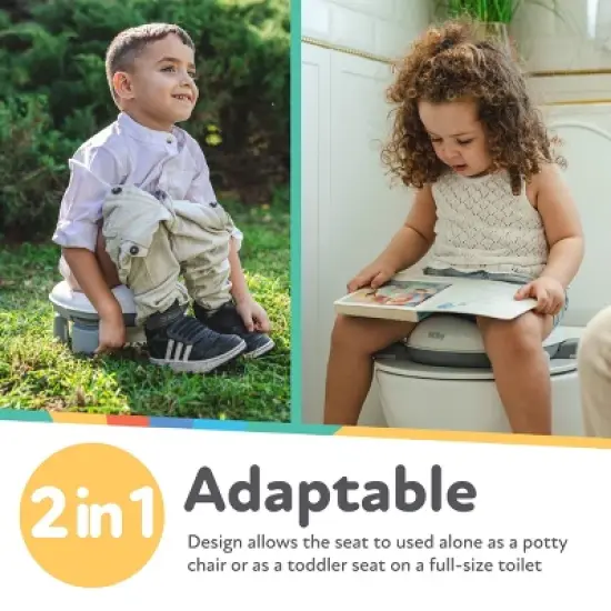 Nuby Travel Potty with Disposable Bags - Gray/White image {5}