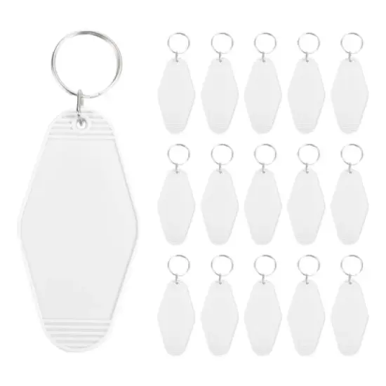 Unique Bargains Blank Vintage Motel Keychain for DIY Ornament Backpack Label 16 Pcs image {24}