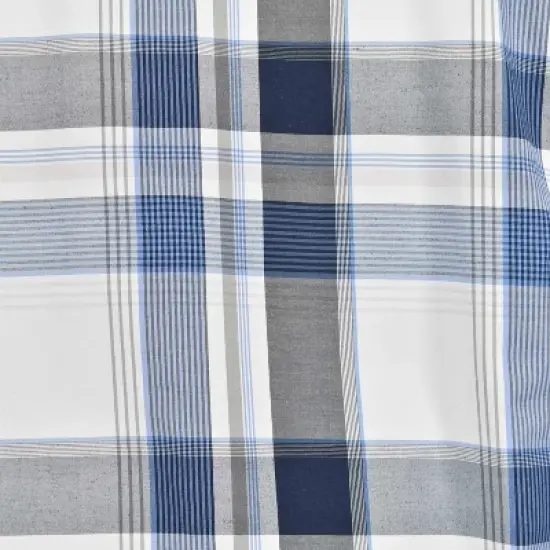 Falcon Bay Men's After Dark Cotton Rich Blue Plaid Sport Shirt image {2}