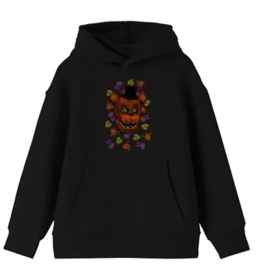 Five Nights at Freddy's Big Freddy Face Boy's Black Sweatshirt image {4}
