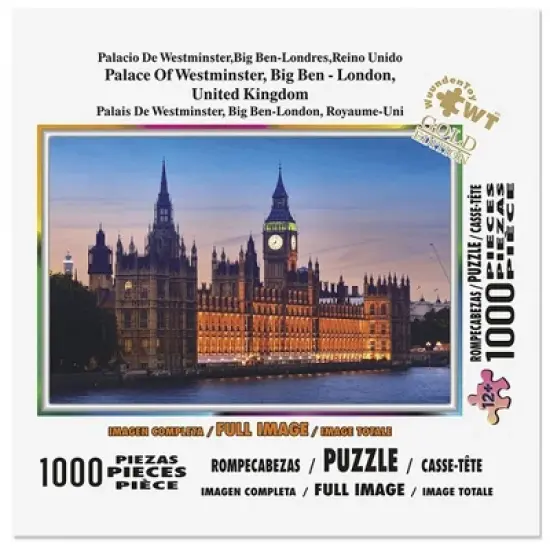 Wuundentoy Gold Edition: Palace of Westminster Big Ben - London United Kingdom Jigsaw Puzzle - 1000pc image {4}