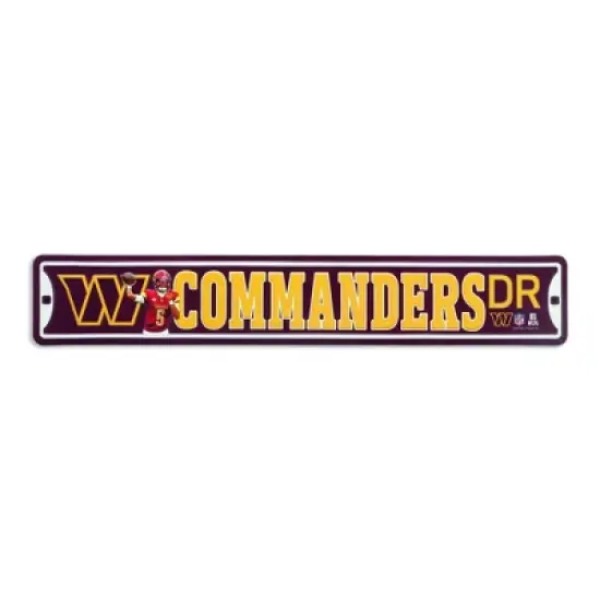 NFL Washington Commanders Metal Wall Sign image {4}