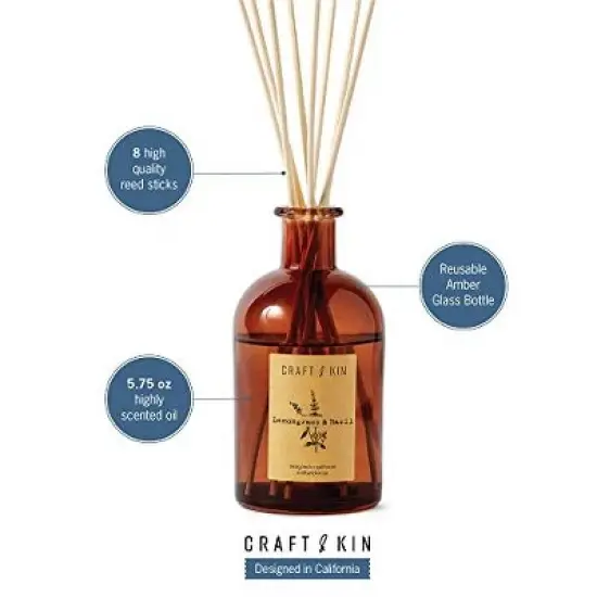 Craft & Kin Aromatherapy Scented Oil Reed Diffuser Set image {5}