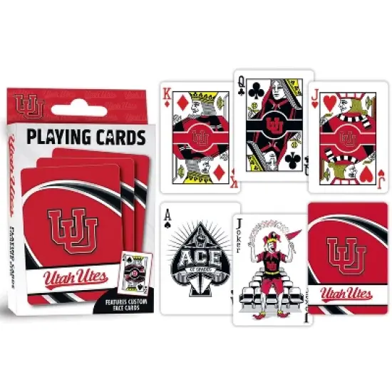 MasterPieces Officially Licensed NCAA Utah Utes Playing Cards - 54 Card Deck for Adults image {3}