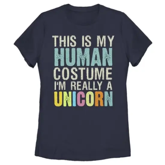 Women's Lost Gods Unicorn in Human Costume T-Shirt image {3}