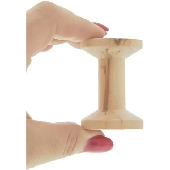 Okuna Outpost 140 Pieces Unfinished Wooden Spools for Crafts, Sewing, Thread, Twine, Ribbon, 3 Assorted Sizes image {4}