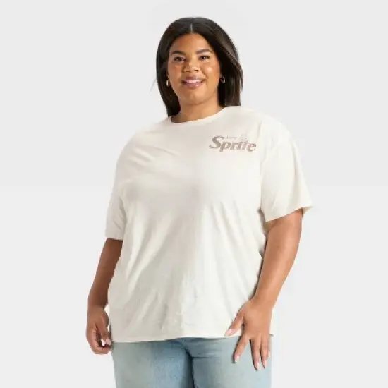 Women's Sprite Oversized Short Sleeve Graphic T-Shirt - Off-White image {4}