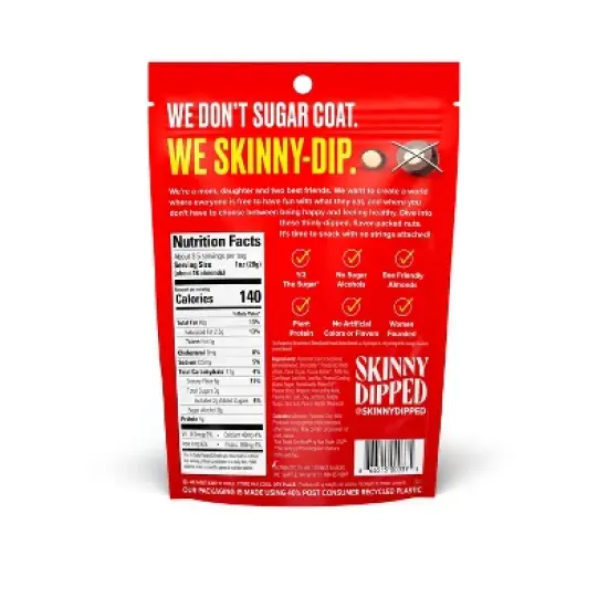 SkinnyDipped Candy Dark Chocolate Peanut Butter Almonds - 3.5oz image {1}