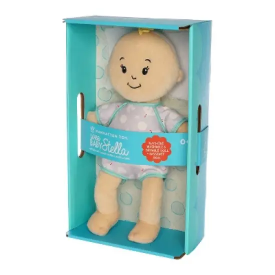 The Manhattan Toy Company Wee Baby Stella Blonde Hair Bassinette Box image {5}