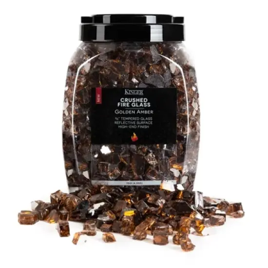 Kinger Home 10 lbs (1/2 in) Fire Glass, Multiple Colors image {8}