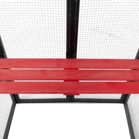 AZL1 Life Concept Pet Crates and Houses Gothic Style Cat Enclosure with Secure Protective Design Spacious Activity Area, Black, 62.6"*32.3"*70.1" image {2}