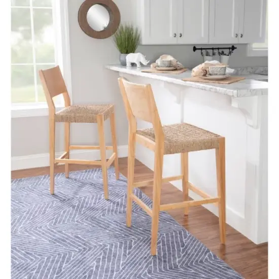 Set of 2 Clara Barstools Natural - Powell Company image {6}