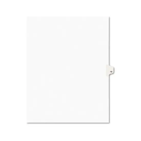 Avery-Style Legal Exhibit Side Tab Divider Title: 13 Letter White 25/Pack 11923 image {6}