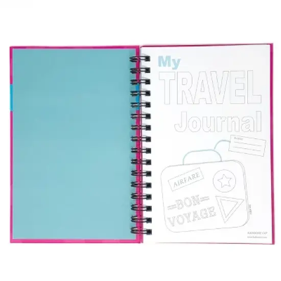 Travel Journal for Kids 8.5"x5.5" Pink - Kahootie Co image {2}