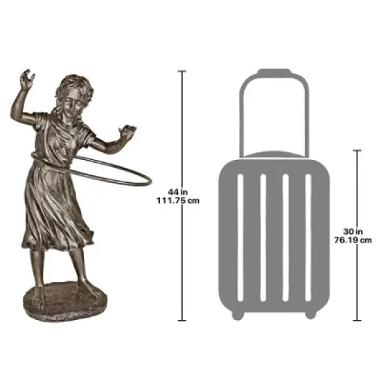Design Toscano Harriet Hula Hooping Girl Garden Statue image {4}