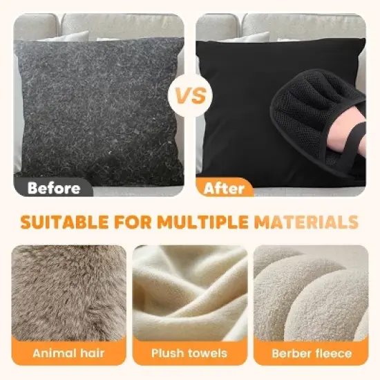 Pet Hair Remover Gloves, Static Removal Gloves for Pet Hair, Cat & Dog Hair Removal Tool for Pet Grooming image {4}