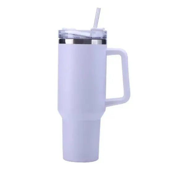 30OZ Straw Coffee Insulation Cup W/ Handle Portable Car Stainless Steel Water Bottle LargeCapacity Travel BPA Free Thermal Mug image {15}
