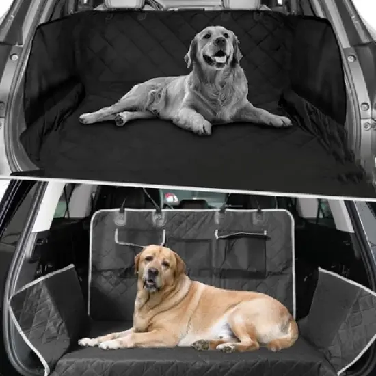 Unique Bargains Multi-Layered Waterproof Dog Car Seat Cover for Back Seat Black 1 Pc image {2}