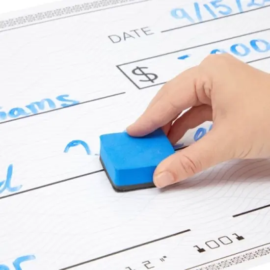 Sustainable Greetings Reusable Big Check for Presentation, Large Oversized Dry Erase Plaque for Endowment, Donations, Gag Gifts, 30" x 16" image {2}