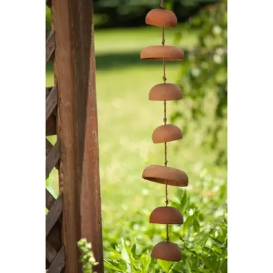 Natural Terracotta Hanging Chime - Foreside Home & Garden image {1}